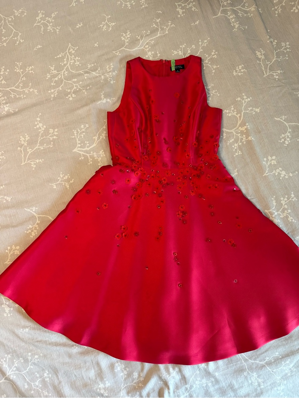 Woman’s Red Embellished Cocktail Dress